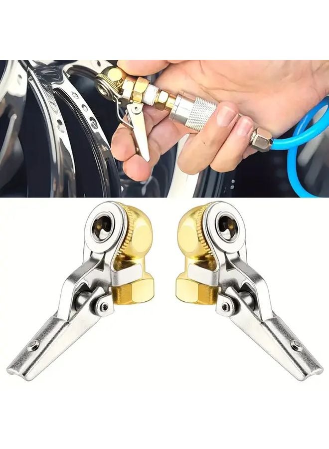 Heavy Duty Tire Inflator With Locking Quick Connect And Gauge Nozzle 1pc - Image 1